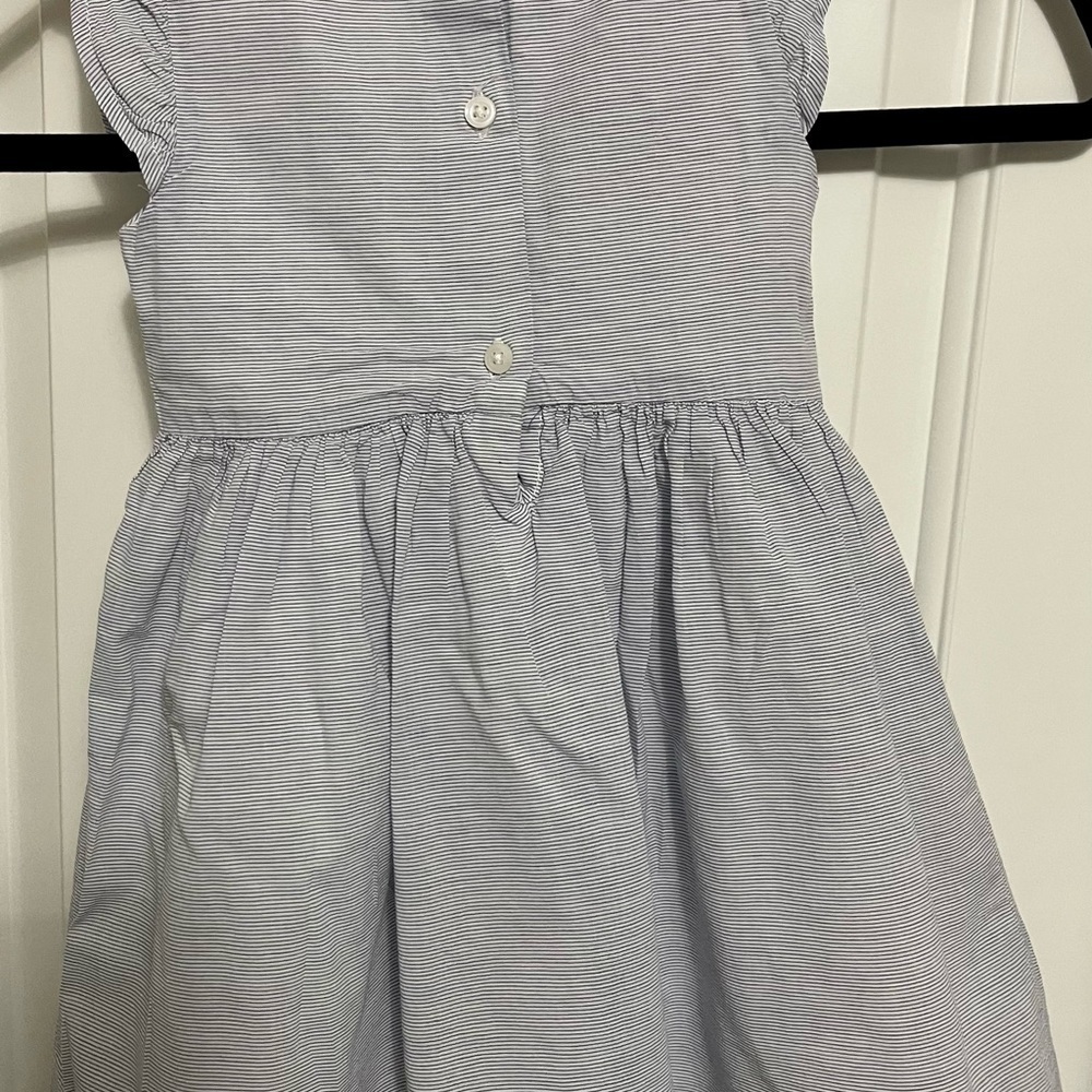 Gymboree 2t Summer Dress White With Blue Stripes And Orange Design. - Picture 6 of 8